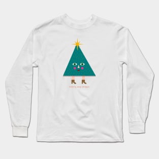 Colorful Cute funny Christmas tree merry Christmas Long Sleeve T-Shirt